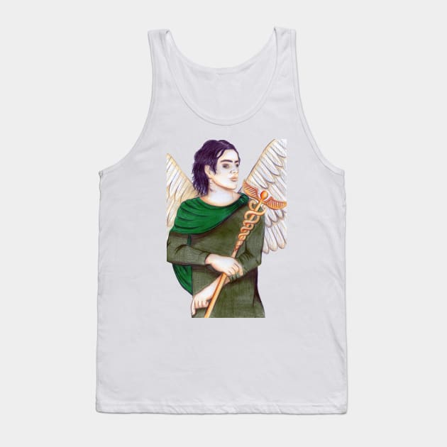 Archangel Raphael the Healer- White Tank Top by EarthSoul